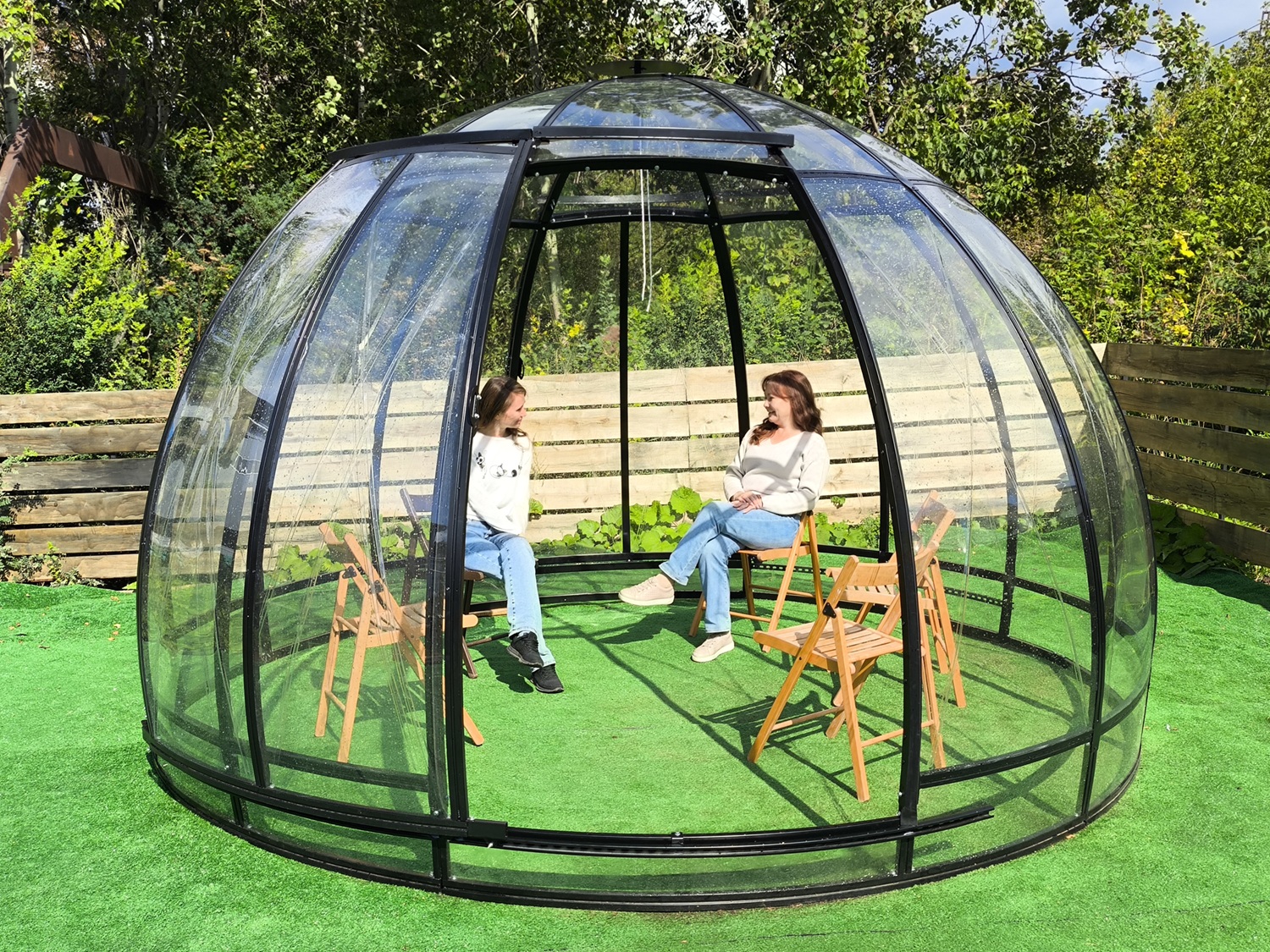Купол SOL D = 3,5 м с прозрачным цоколем